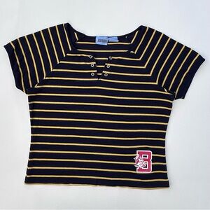 Vintage 90’s Extreme Limit Striped Punk Rock Grunge T Shirt Top Women’s XL Emo